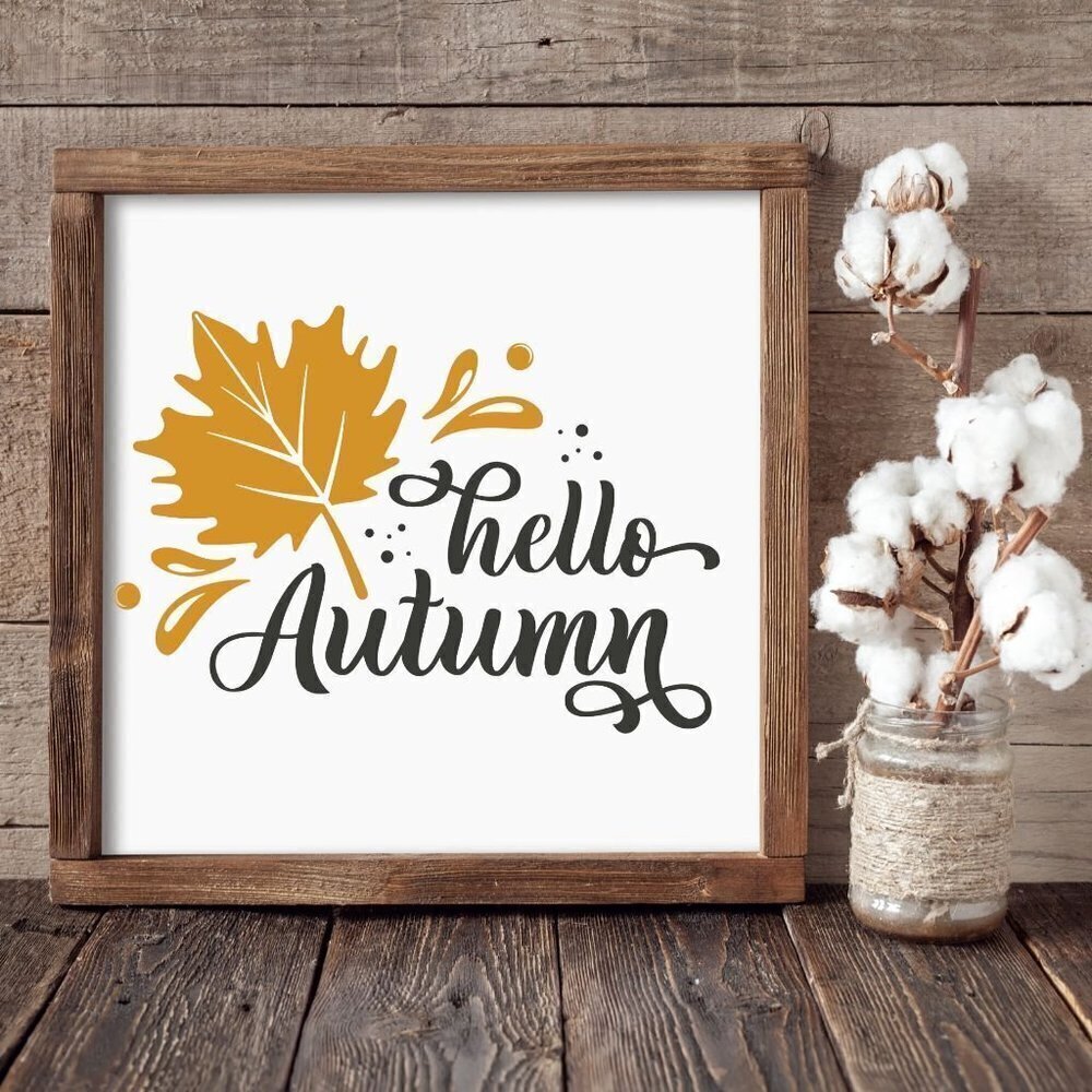 Hello Autumn Hand-crafted sign